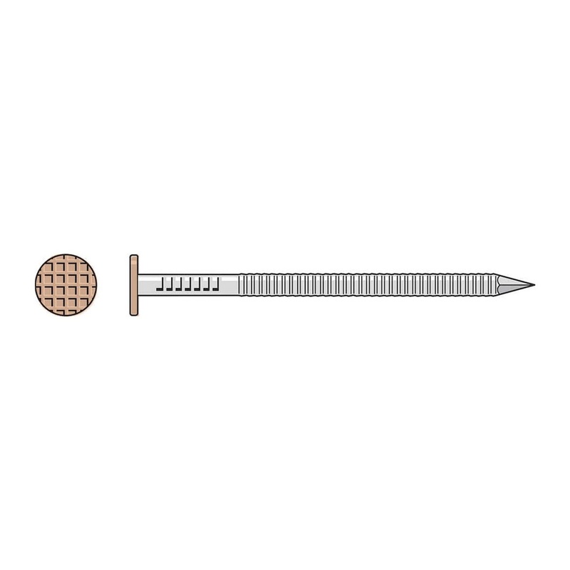 Simpson Strong-Tie S8SNDT5 (2-1/2 x 0.092) Painted Siding Nail Type 304 Stainless Steel, Tan (5 lb. Tub)