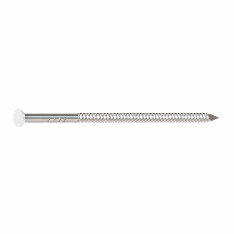Simpson Strong-Tie S8SNDW5 (2-1/2 x .092) Painted Siding Nail Type 304 Stainless Steel, White (5 lb. Tub)