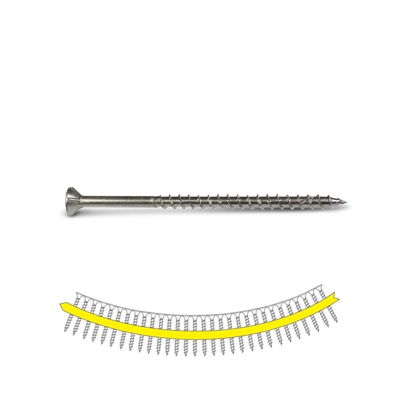 Simpson Strong-Tie SSDWP3S316 (#10 x 3) Deck-Drive DWP Wood SS Screw T25 6-Lobe Type 316 (1000 Pack)