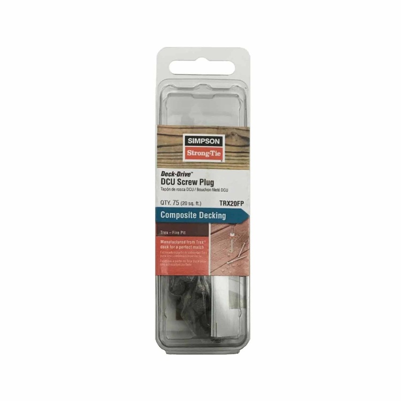 Simpson Strong-Tie TRX20FP Deck-Drive DCU Screw Plug Trex Fire Pit (75 Pack)