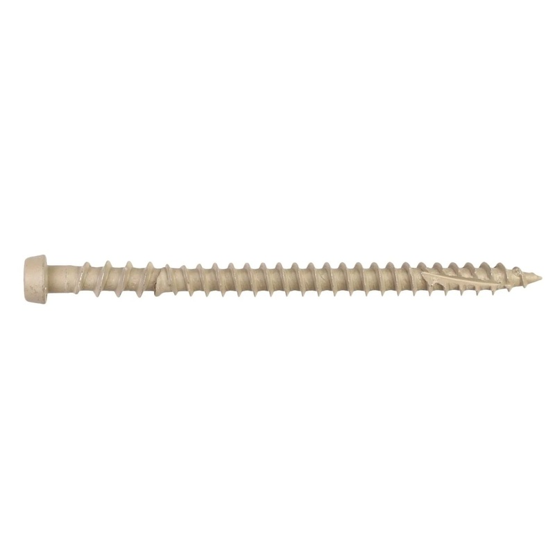 Simpson Strong-Tie DCU234STN02 (#10 x 2-3/4) Deck-Drive DCU Composite Screw Quik Guard Tan 02 (1000 Pack)