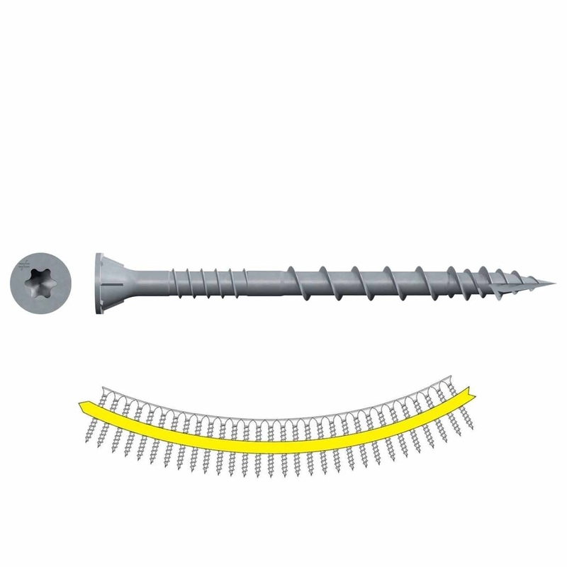 Simpson Strong-Tie DSVG212S (#10 x 2-1/2) Deck-Drive DSV Wood Screw Collated T25 6-Lobe Gray (1000 Pack)