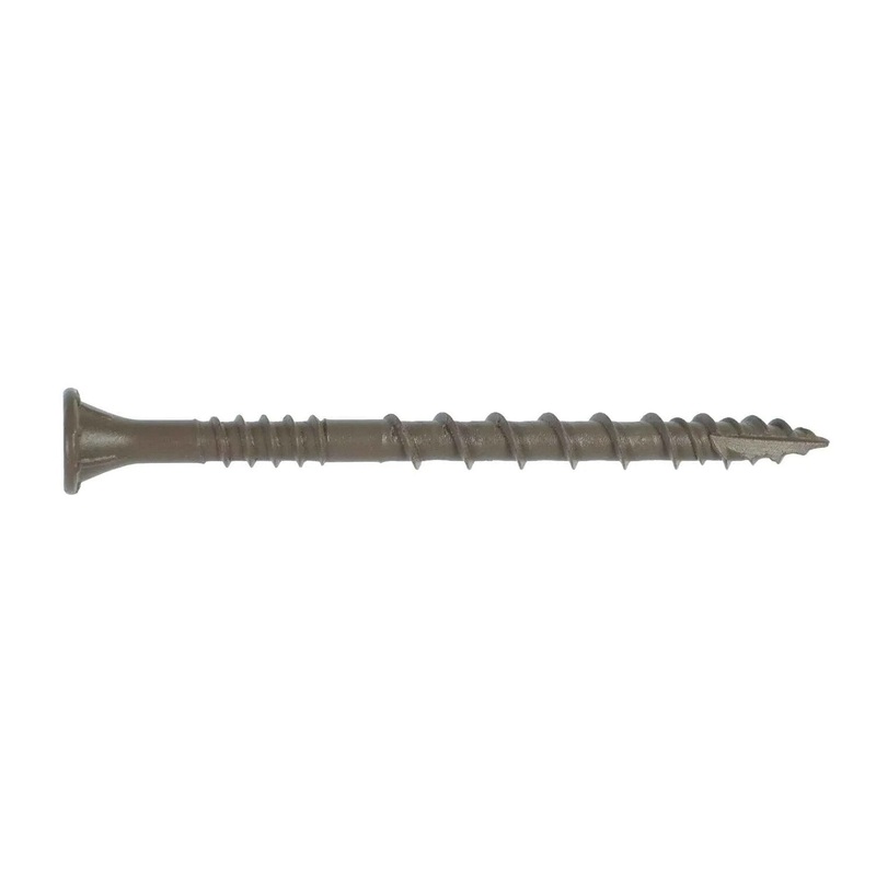 Simpson Strong-Tie DSVT212R5LB (#10 x 2-1/2 T-25) Deck-Drive DSV Wood Screw Flat Head Quik Guard Coating Tan (5 lb. Tub)