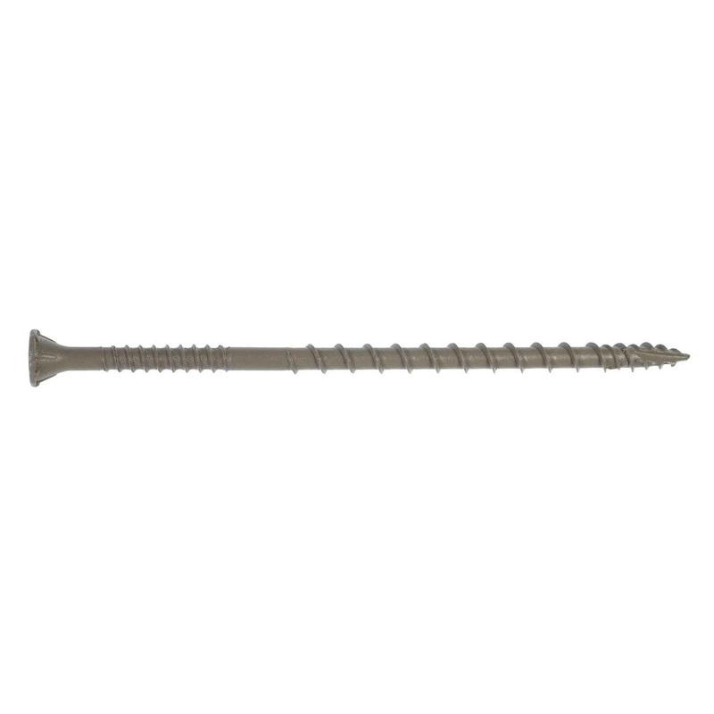 Simpson Strong-Tie DSVT4R5LB (#10 x 4 T-25) Deck-Drive DSV Wood Screw Flat Head Quik Guard Coating Tan (5 lb. Tub)