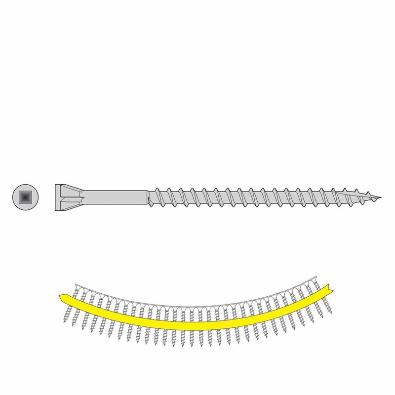 Simpson Strong-Tie DTHQ2S (#8 x 2, #2) Trim-Head Screw Type-17 Point Square Drive Quik Guard Coating (2000 Pack)