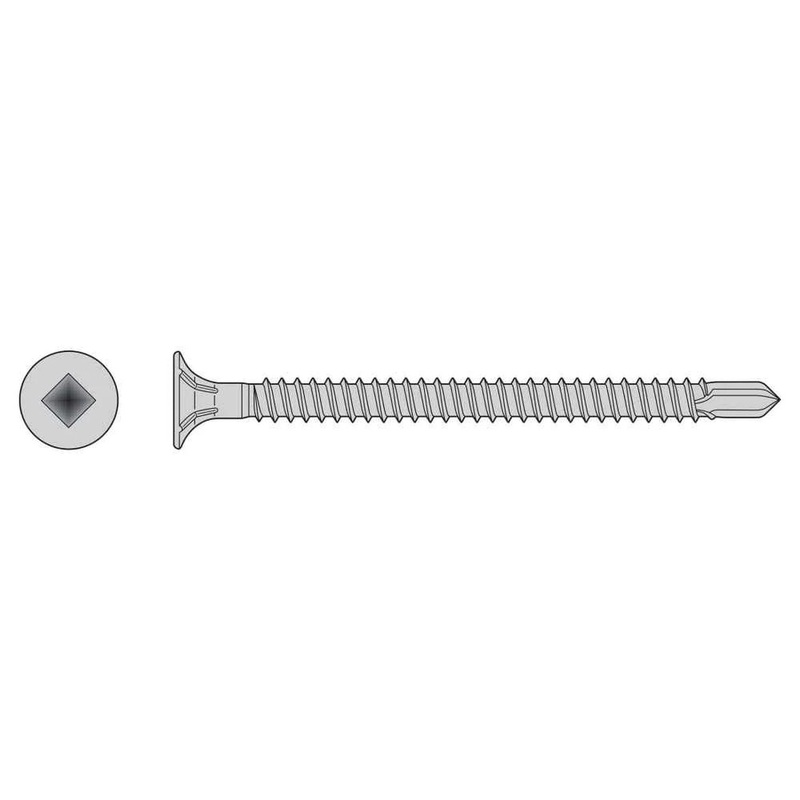 Simpson Strong-Tie F08T162WDB (#8 x 1-5/8) Self-Drilling Fiber-Cement Screw #2 Square Drive, Type 410 (3000 Pack)