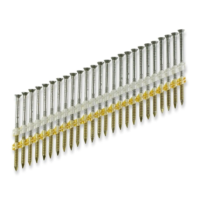 Simpson Strong-Tie S10A325KJB (20 Degree to 22 Degree) Plastic Strip, Casing Head, Ring-Shank Nail – (3-1/4 x 10 ga.) Brown (1000 Pack)
