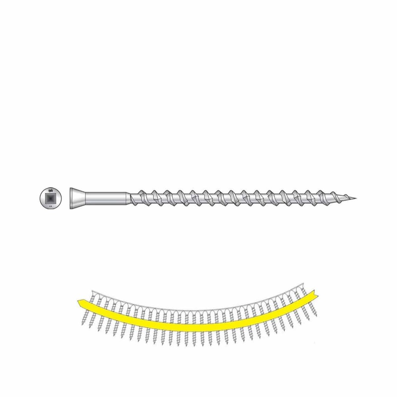 Simpson Strong-Tie SSDTH212S (#7 x 3 #2 Square) Trim-Head Screw Sharp Point Collated Type 305 Stainless Steel (1000 Pack)