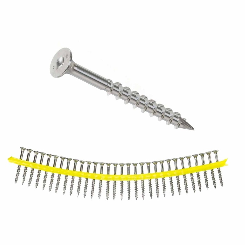 Simpson Strong-Tie SSWSC2BS (#8 x 2 #2 Square) Roofing Tile Screw Collated Type 305 Stainless Steel (2000 Pack)