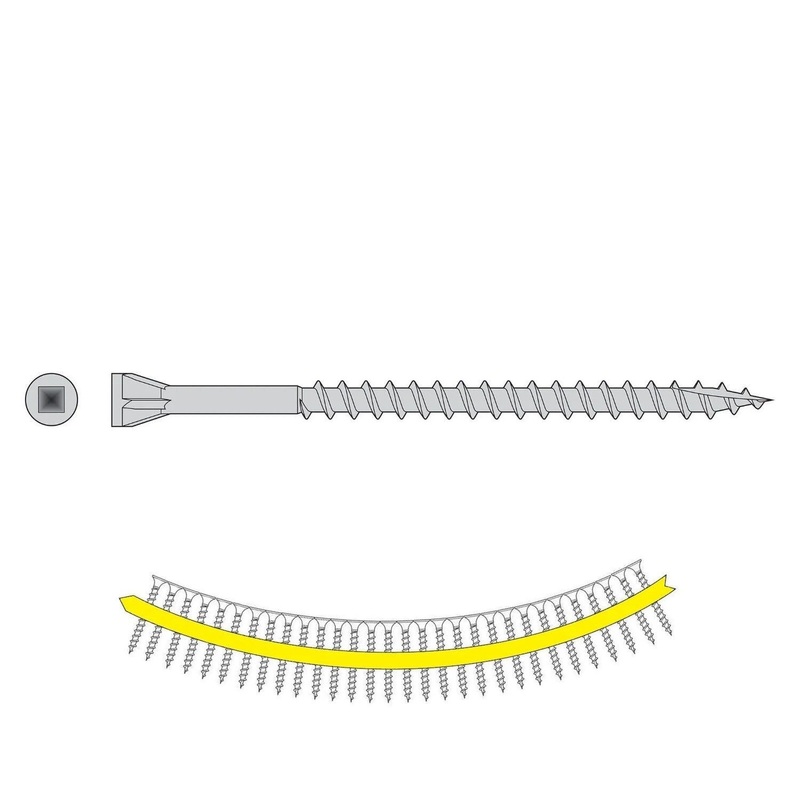 Simpson Strong-Tie DTHQ212S (#8 x 2-1/2 #2 Square Drive) Trim-Head Screw Type-17 Point Quik Guard Coating (1500 Pack)