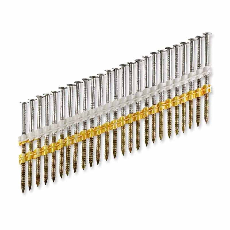 Simpson Strong-Tie S11A250CNJ (20-22 Degree) Plastic Strip Full Round Head Ring-Shank Nail (2-1/2 x 0.120) Type 304 (1000-Qty)