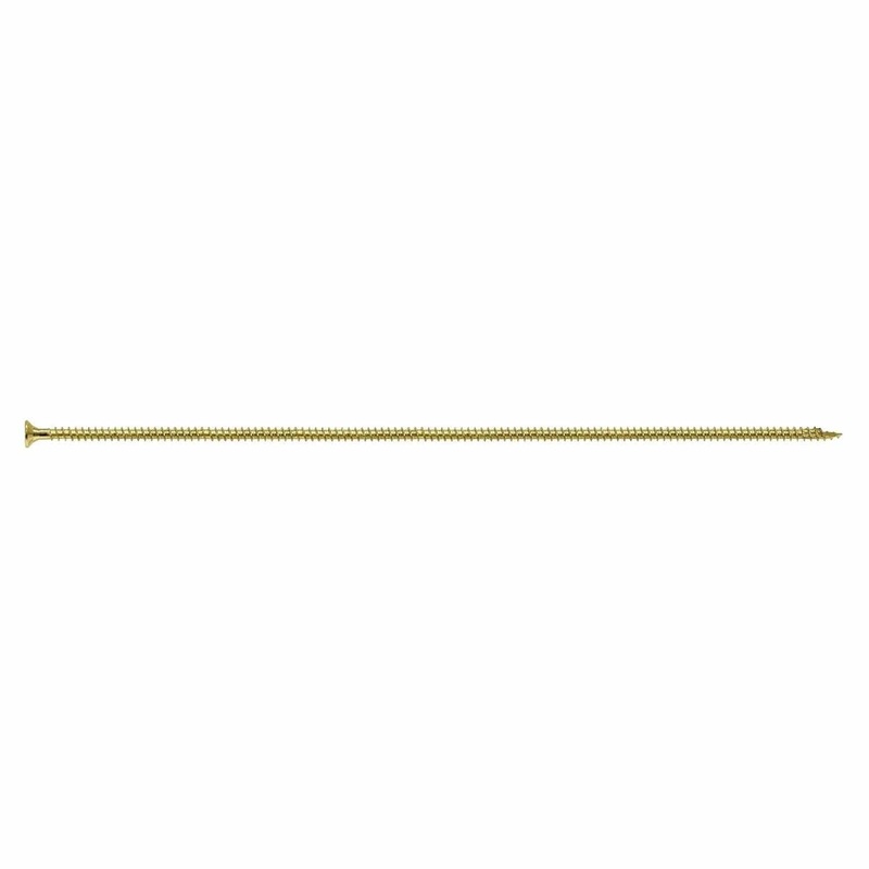 Simpson Strong-Tie SDCF272358 (0.390 x 23-5/8) Strong-Drive SDCF Timber-CF Screw T50 Yellow Zinc (100 Pack)