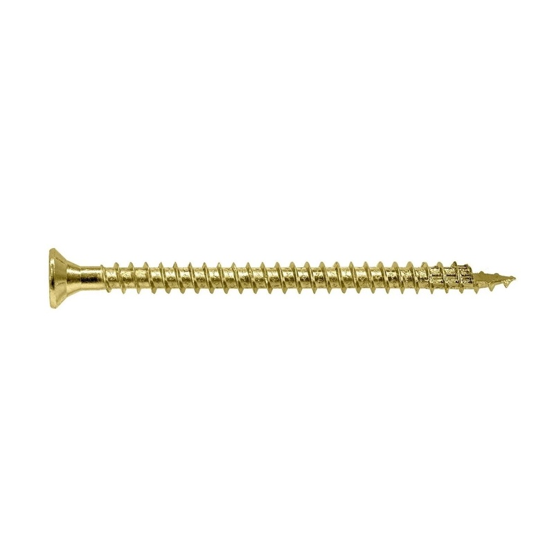 Simpson Strong-Tie SDCF22434-R50 (0.315 x 4-3/4) Strong-Drive SDCF TIMBER-CF Screw T40, Yellow Zinc (50 Pack)