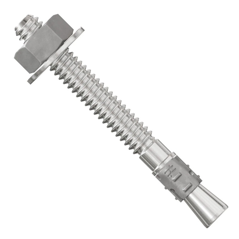 Simpson Strong-Tie STB2-25214S4F100 (1/4 x 2-1/4) Strong-Bolt 2 Wedge Anchor Type 304 Stainless-Steel Fully Assembled (100 Pack)