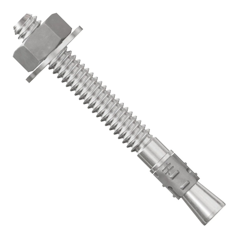 Simpson Strong-Tie STB2-25214S6F100 (1/4 x 2-1/4) Strong-Bolt 2 Wedge Anchor Fully Assembled Type 316 Stainless-Steel (100 Pack)