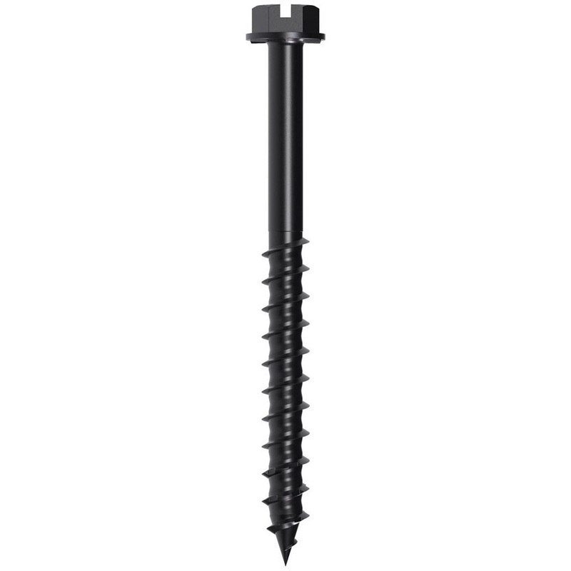 Simpson Strong-Tie TNTBL25214H (1/4 x 2-1/4) Hex-Head Concrete and Masonry Screw, Black (100 Pack)