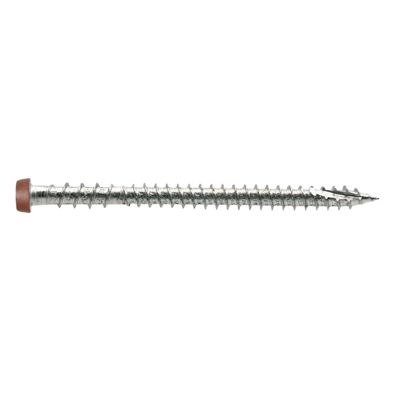 Simpson Strong-Tie DCU234P316BR01 (#10 x 2-3/4) Deck-Drive T20 DCU Composite Screw Type 316, Brown (350 Pack)