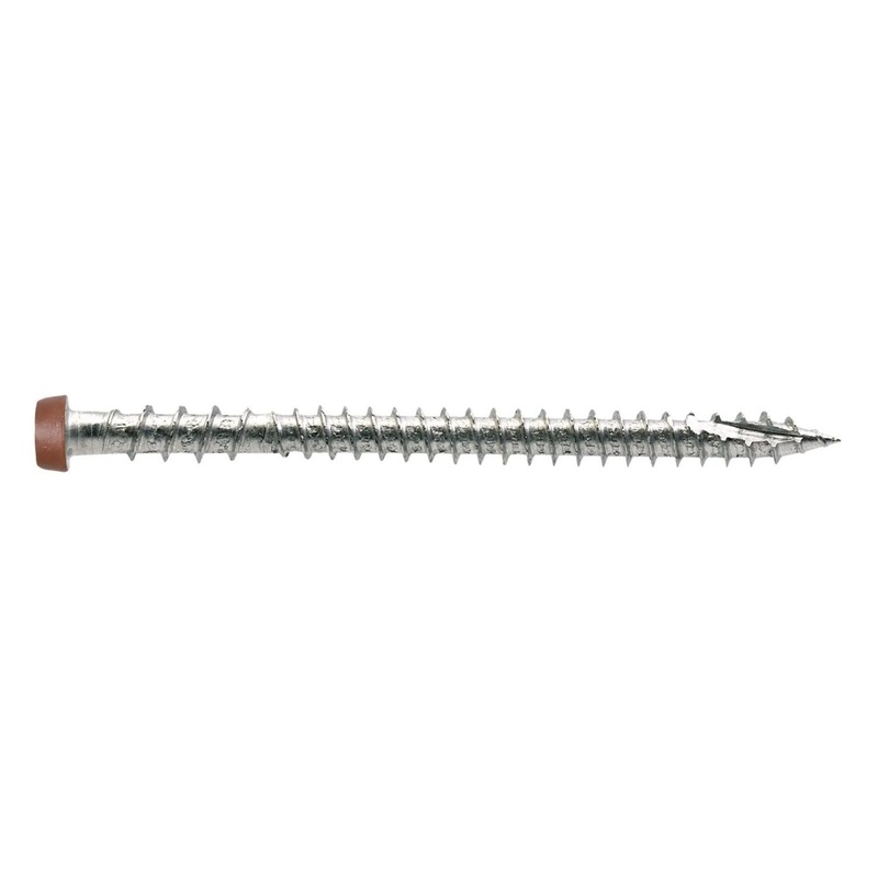 Simpson Strong-Tie DCU234S316BR01 (#10 x 2-3/4) Deck-Drive DCU Composite Screw Type 316, Brown 01 (1000 Pack)