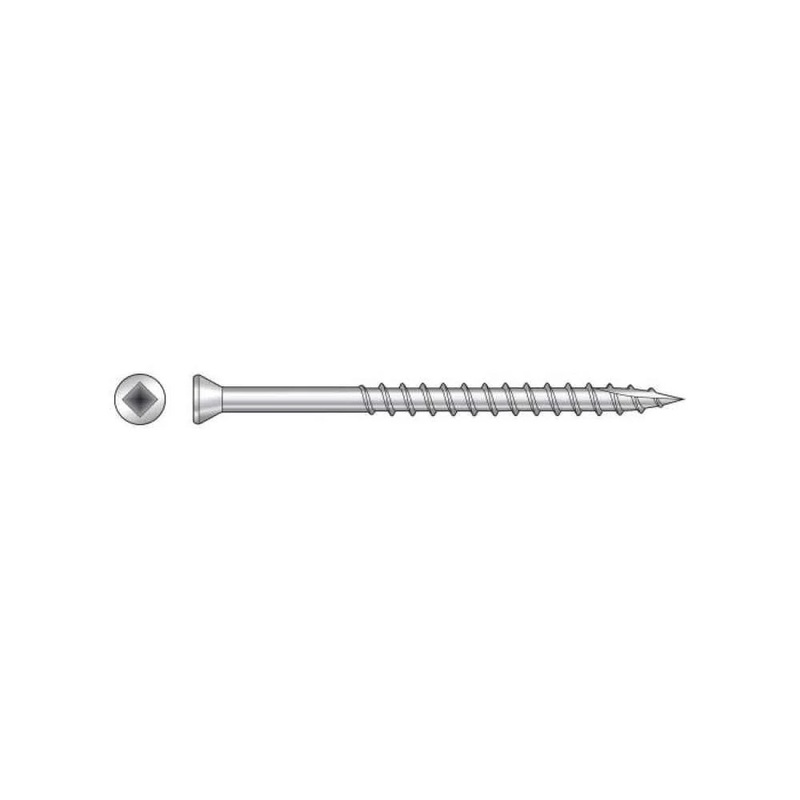 Simpson Strong-Tie S08162DB5 (#8 x 1-5/8) Bugle-Head Wood Screw, Square Drive Type 305 Stainless Steel (5 lb. Tub)