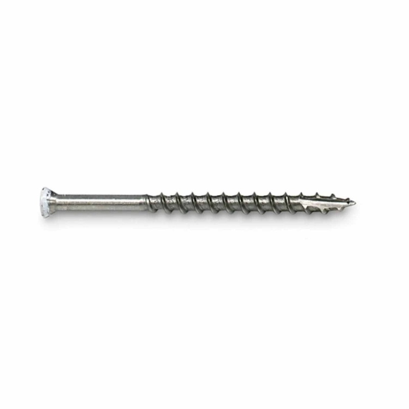 Simpson Strong-Tie T07162FT70WH01 (#7 x 1-5/8) Trim-Head Screw, 6-Lobe Drive, T15 Type 316, White (70 Pack)