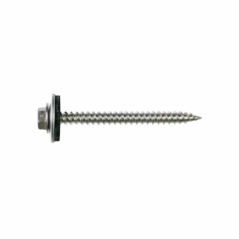 Simpson Strong-Tie T09150HWA-RP25 (#9 x 1-1/2) Metal-Panel Screw with EPDM Washer Hex Head, Type 316 Stainless Steel (25 Pack)