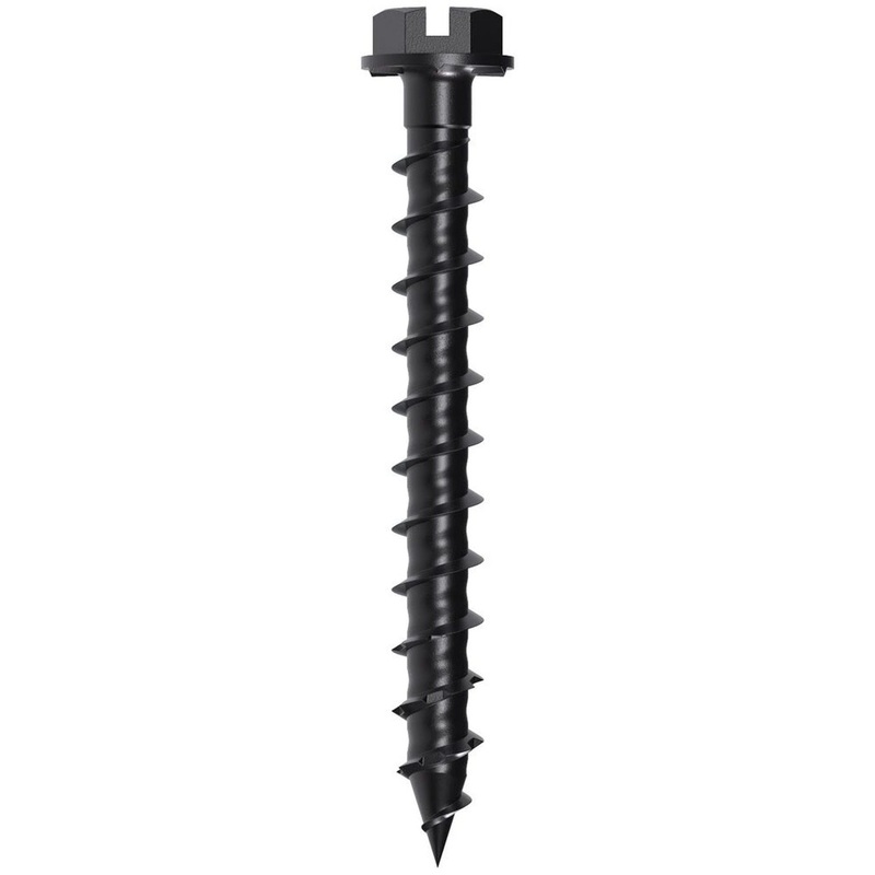 Simpson Strong-Tie TNTBL18134H (3/16 x 1-3/4) Hex-Head Concrete and Masonry Screw, Black (100 Pack)