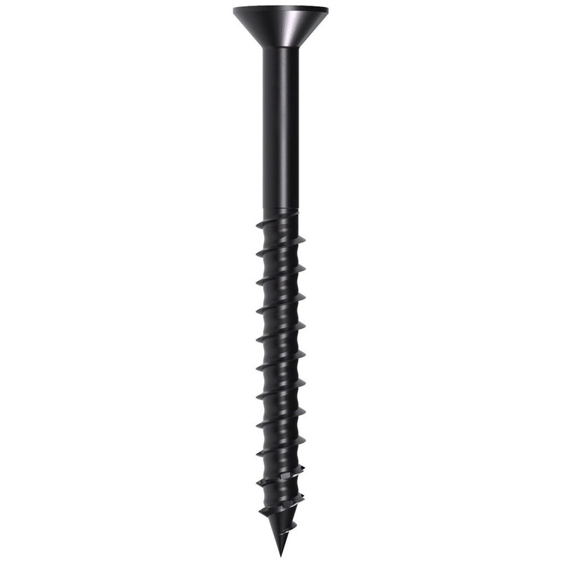 Simpson Strong-Tie TNTBL25234TF (1/4 x 2-3/4) Titen Turbo 6-Lobe Flat-Head Concrete and Masonry Screw, Black (100 Pack)