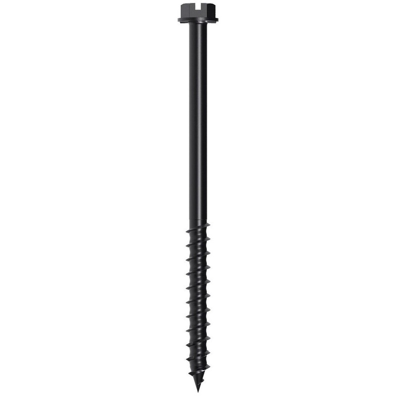 Simpson Strong-Tie TNTBL25334H (1/4 x 3-3/4) Hex-Head Concrete and Masonry Screw, Black (100 Pack)