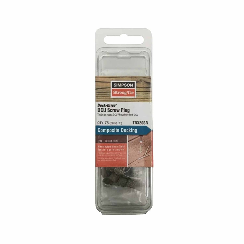 Simpson Strong-Tie TRX20SR (2) Deck-Drive DCU Screw Plug Trex Spiced Rum (75 Pack)