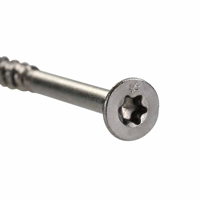 Simpson Strong-Tie S07300FWP (#7 x 3) Deck-Drive DWP Wood SS Screw T-15 Trim Head Type 305 Stainless Steel (60 Pack)