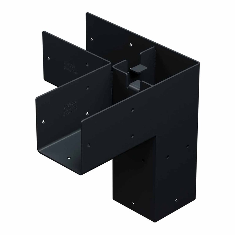 Simpson Strong-Tie SAGE-C44-KT2 (4×4) Outdoor Accents Sage System Black Powder-Coated Corner Connector with Screws (2 Pack)