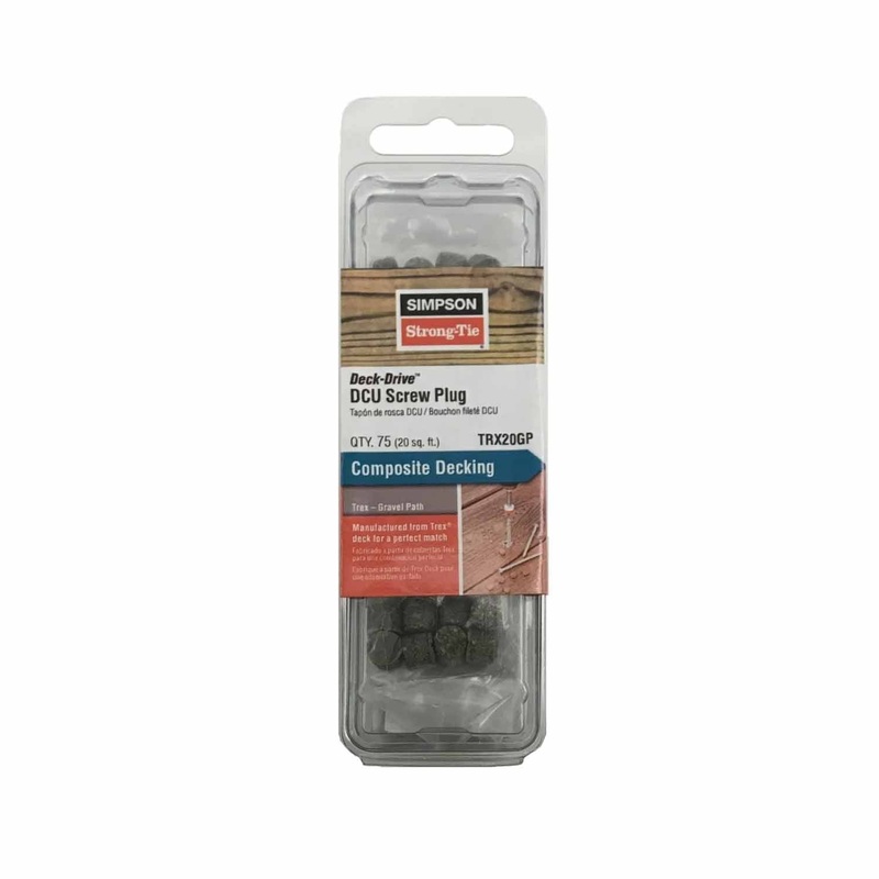 Simpson Strong-Tie TRX20GP Deck-Drive DCU Screw Plug Trex Gravel Path (75 Pack)