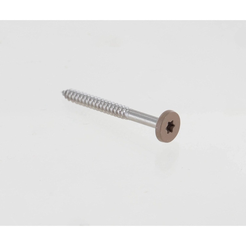 Simpson T08175FS75TN Strong-Tie Fascia Board Screw #8 x 1-3/4 T-20 6-Lobe Pancake Head Type 316, Tan (75 Pack)