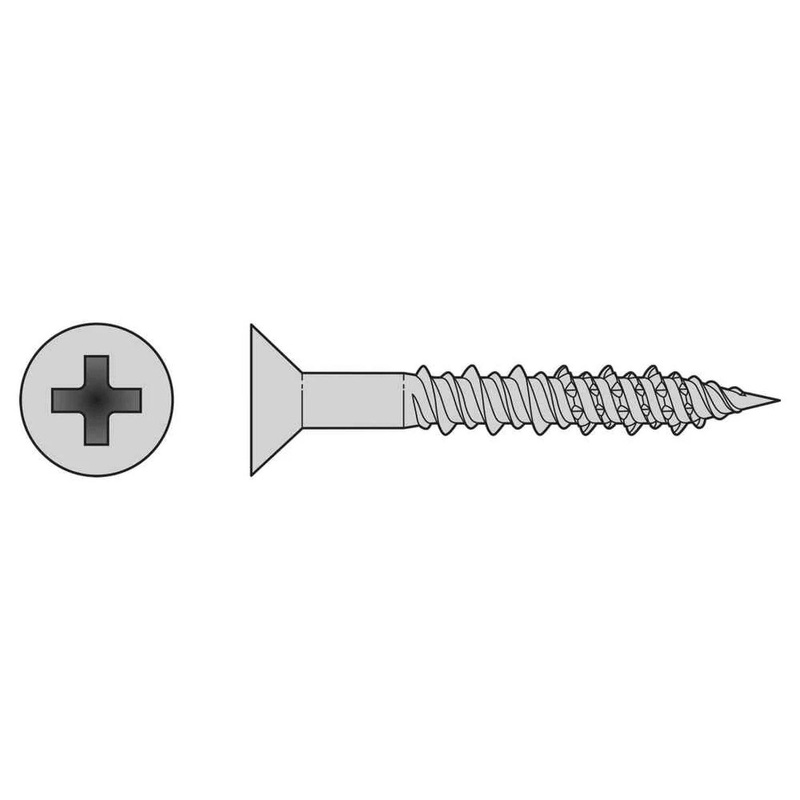 Simpson T10J100FXM Strong-Tie Marine Screw Flat Head #10 x 1 Type 316 Stainless Steel (1000 Pack)