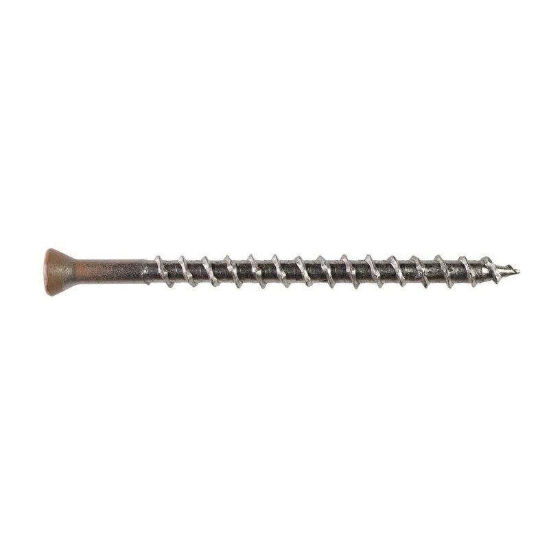 Simpson T07300WCI Titen HD Deck-Drive DWP Wood SS Screw #7 x 3 Trim Head, Type 316, Tan 03 (1750 Pack)