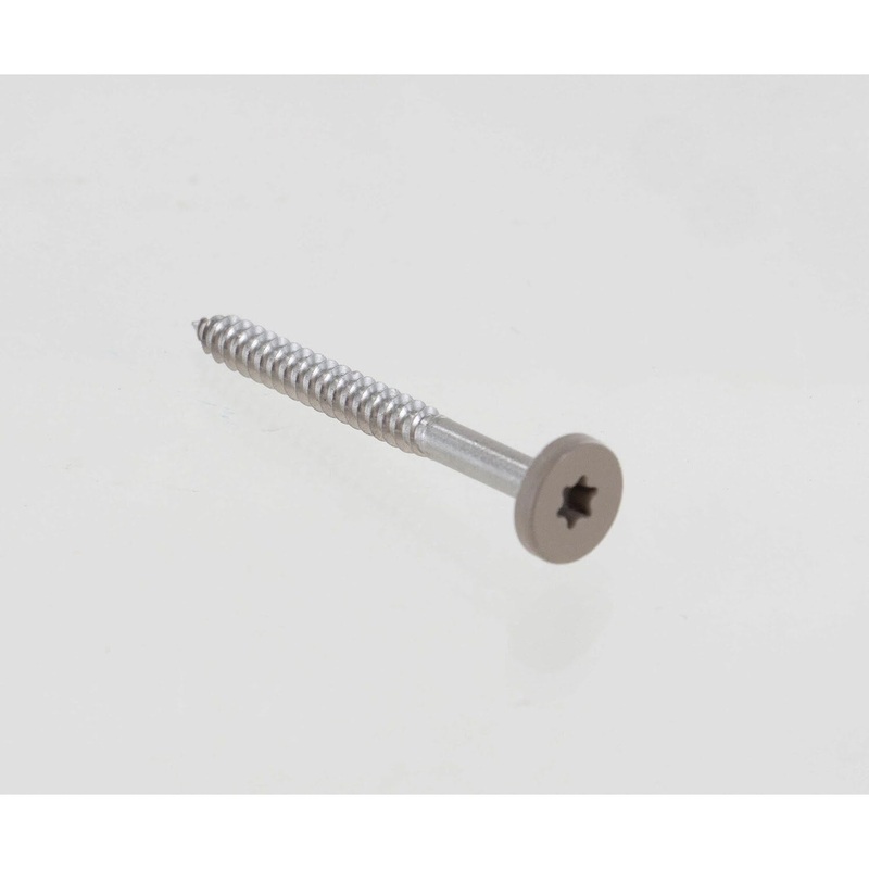 Simpson T08175FS75TN02 Strong-Tie Fascia Board Screw #8 x 1-3/4 T-20 6-Lobe Pancake Head Type 316, Tan 02 (75 Pack)