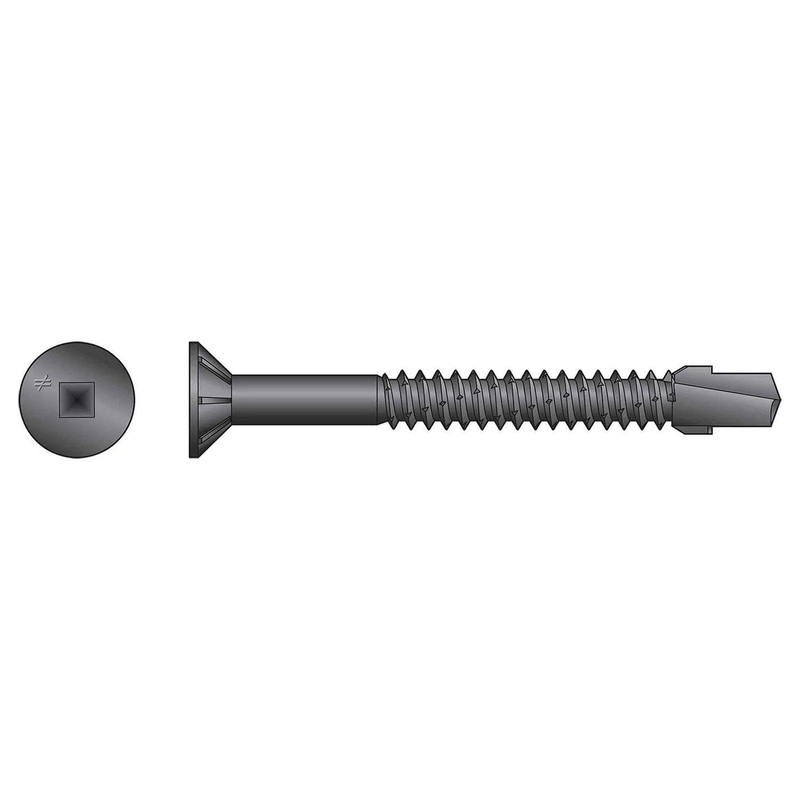 Simpson TBP1460R1000 Strong-Tie Strong-Drive TB Wood-to-Steel Screw #14 x 2-3/8 #3 Square, Black Phosphate (1000 Pack)