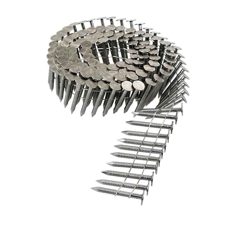 Simpson T11A100RNJ Strong-Tie 15 Degree Wire Coil Full Round Head Ring-Shank Roofing Nail (3600 Pack)