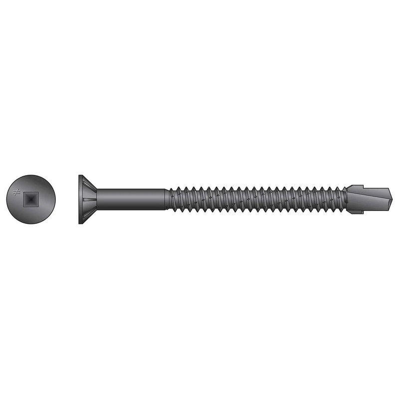 Simpson TBP1475R1000 Strong-Tie Strong-Drive TB Wood-to-Steel Screw #14 x 3 #3 Square, Black Phosphate (1000 Pack)