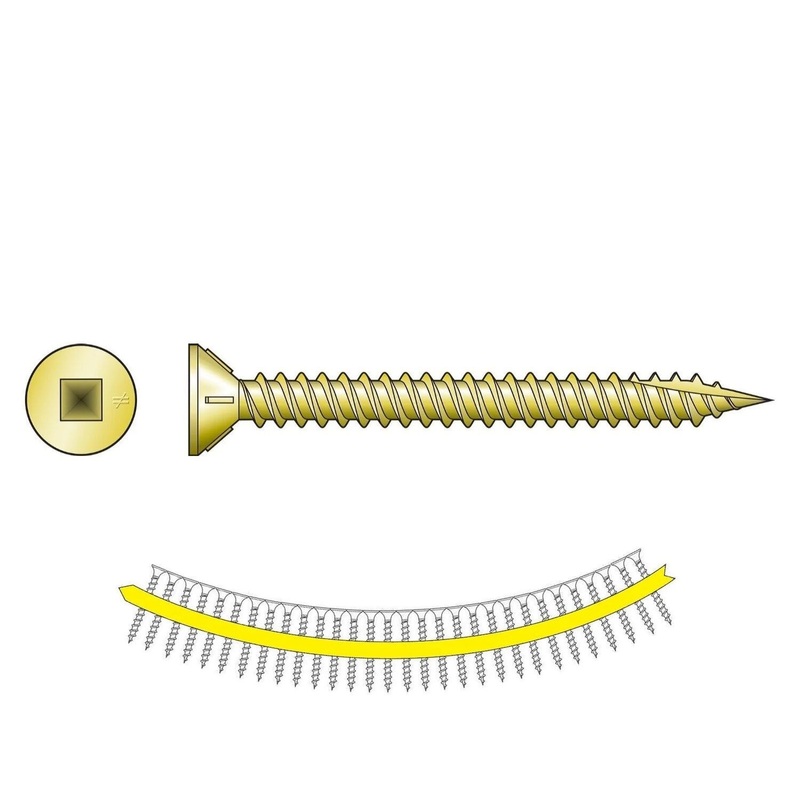 Simpson WSF1LRVS Quik Drive Quik Drive Wood-To-CFS/Aluminum Screw, Yellow Zinc (2500 Pack)