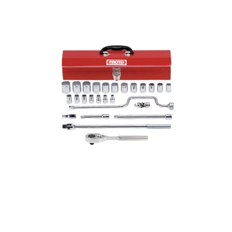 Proto  J54124 1/2 Drive 26 Piece Socket Set – 12 Point