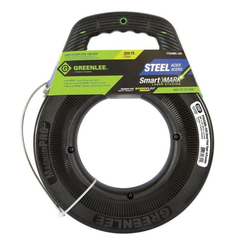 Greenlee FTS438DL-250 250′ Steel Fish Tape w/ Leader