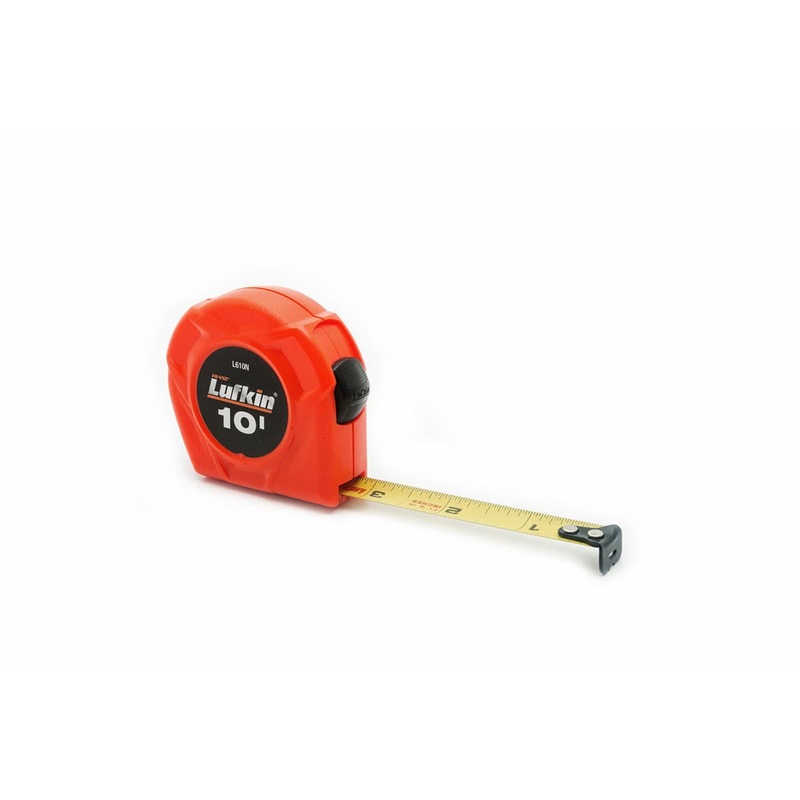 Crescent Lufkin L610N 1/2 x 10′ Hi-Viz Orange Yellow Clad Power Return Tape Measure
