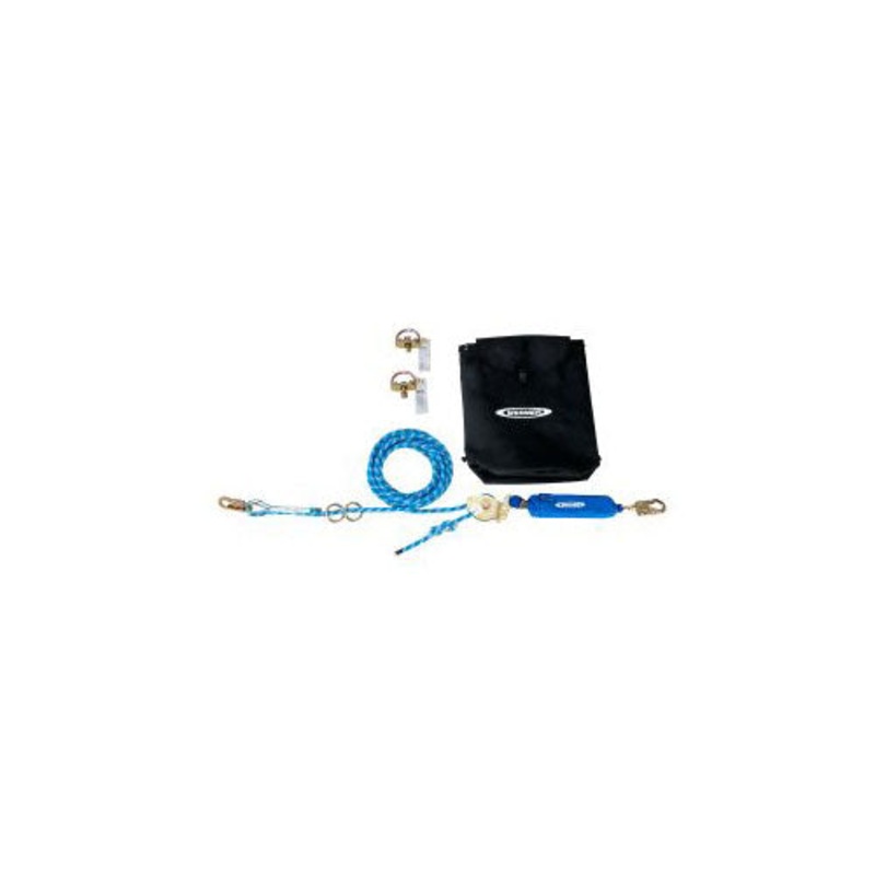 Werner L120030 30′ 2-Man Rope Horizontal Lifeline System w D-Bolt Anchor