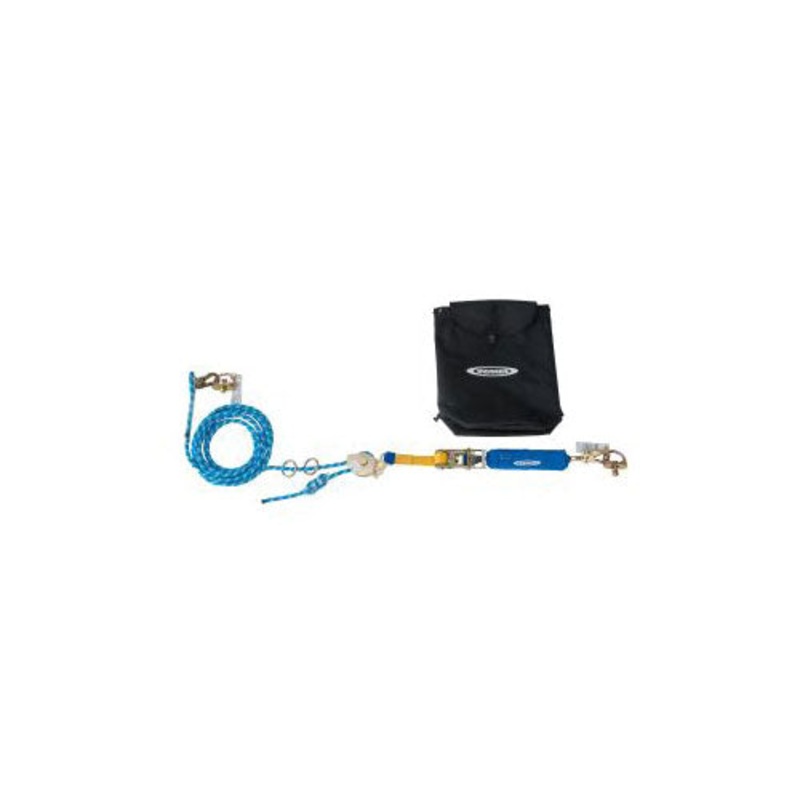 Werner L122030 30′ 2-Man Rope Horizontal Lifeline System w D-Bolt Anchor