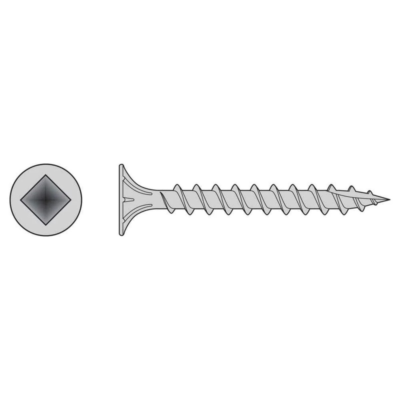 Simpson T08C225WQC Strong-Tie Fiber-Cement Screw #8 x 2-1/4 #2 Square Wafer-Head, Type 316 (2000 Pack)