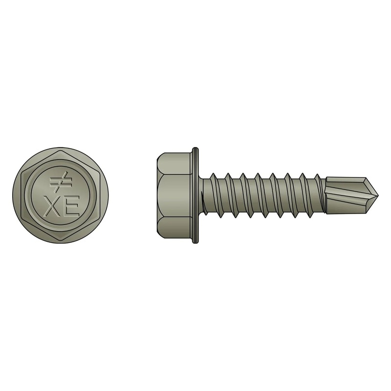Simpson XEQ34B1016C Strong-Tie #10 x 3/4 XE Exterior Structural Metal Screw – Quik Guard Coating (100 Pack)