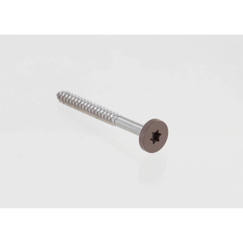 Simpson T08175FS75BR05 Strong-Tie Fascia Board Screw #8 x 1-3/4 T-20 6-Lobe Pancake Head Type 316, Brown 05 (75 Pack)