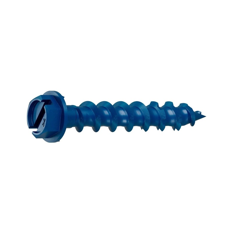 Simpson TNT18114H Titen Turbo 3/16 x 1 1/4 Screw Anchor Blue Zinc (100 Pack)